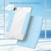iPad Pro 13 2024 Light Blue Leather Case with Detachable Holder - 2