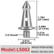 BEXIN LS002 Stainless Steel Tripod Spikes 3/8 Screw for DSLR Tripods - 6