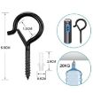 Black M6 Metal Sheep Eye Spring Hook - Durable & Secure Fastening - 2
