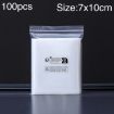 100pcs Double Layer Ziplock Bags 7x10cm, Environmental Warning Label - 1