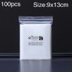 100pcs Double Layer Warning Ziplock Bags, 9x13cm, 10 Wire, Eco-Friendly - 1