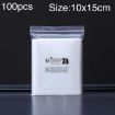 100pcs Double Layer Warning Ziplock Bags 10x15cm 12 Wire Eco-Friendly - 1