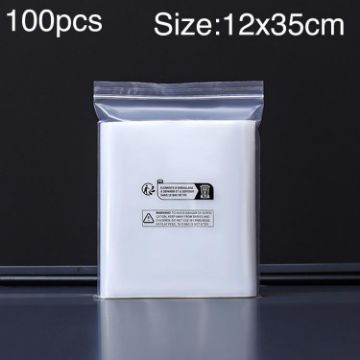 100pcs Double Layer Warning Ziplock Bags 12x35cm 10 Wire Eco-Friendly - 1