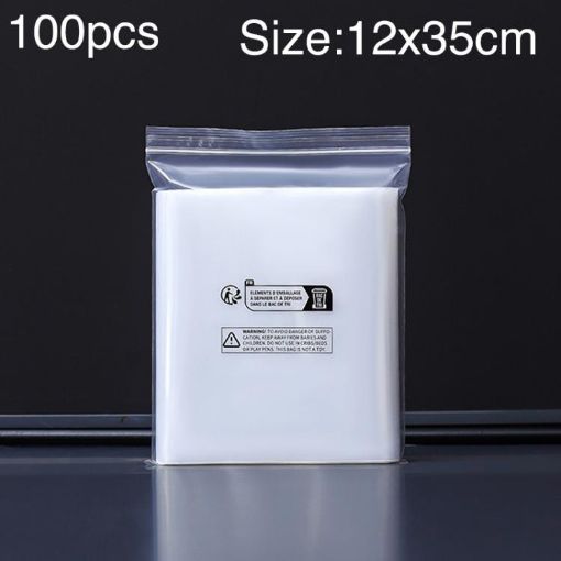 100pcs Double Layer Warning Ziplock Bags 12x35cm 10 Wire Eco-Friendly - 1