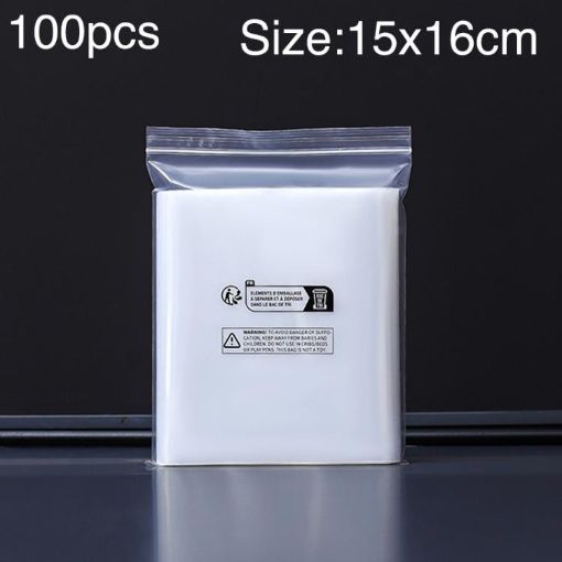 100pcs Double Layer Warning Ziplock Bags 15x16cm 12 Wire Eco-Friendly - 1