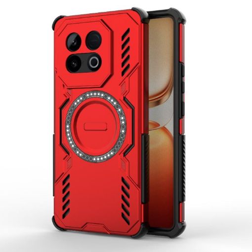 Vivo iQOO Z10 Turbo 5G Red Shockproof MagSafe Ring Phone Case - 1