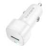 BOROFONE BZ34 Cloud QC3.0 USB Car Charger White - Fast Charging Adapter - 1