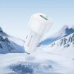 BOROFONE BZ34 Cloud QC3.0 USB Car Charger White - Fast Charging Adapter - 3