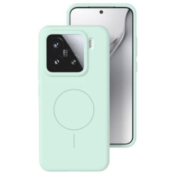 Xiaomi 15 Mint Green Liquid Silicone MagSafe Phone Case - 1