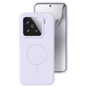 Xiaomi 15 Light Purple MagSafe Case - Liquid Silicone Thin Circle - 1
