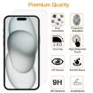 iPhone 15/15 Pro Tempered Glass Film 10pcs 0.26mm 9H 2.5D Aluminum - 3