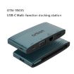 Onten 6-in-1 USB-C Dock: HDTV, VGA, RJ45, USB-C Data & PD, USB 3.0 (Green) - 2