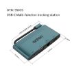 Onten 6-in-1 USB-C Dock: HDTV, VGA, RJ45, USB-C Data & PD, USB 3.0 (Green) - 3