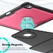 iPad Pro 13 2024 Honeycomb Magnetic Leather Case - Wine Red - 5