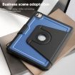iPad Pro 13 2024 Blue Leather Smart Case with Magnetic Rotation Holder - 8