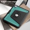 iPad Pro 13 2024 Dark Green Leather Magnetic Rotation Case - 8