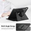 iPad 2025/2022 Honeycomb Magnetic Rotation Leather Case - Black - 6