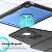 iPad 2025/2022 Honeycomb Magnetic Rotation Leather Case - Blue - 5