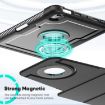 iPad mini 2024/mini 6 Black Honeycomb Magnetic Rotation Leather Case - 5