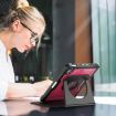 iPad mini 2024/mini 6 Wine Red Honeycomb Magnetic Leather Case - 7