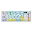 ONIKUMA G80 Bluetooth 2.4G Wired Silent Silver Keyboard (Green) - 1