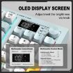 ONIKUMA G80 Bluetooth 2.4G Wired Silent Silver Keyboard (Green) - 4