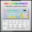 ONIKUMA G80 Bluetooth 2.4G Wired Silent Silver Keyboard (Green) - 6