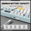 ONIKUMA G80 Bluetooth 2.4G Wired Silent Silver Keyboard (Green) - 7