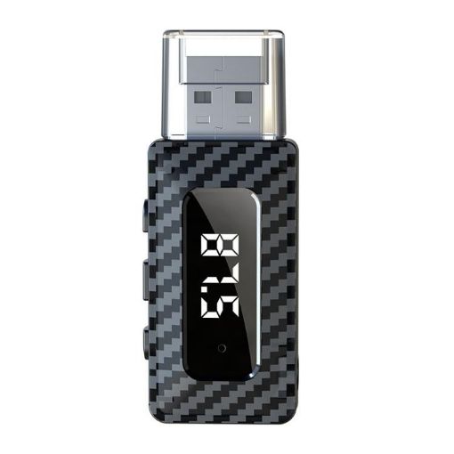 USB Car FM Transmitter Wireless Bluetooth Receiver - Black - 1
