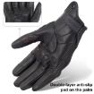 SOMAN MG-24 XL Black Motorcycle Sheepskin Touch Screen Retro Gloves - 6