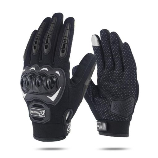 SOMAN CG666 Motorcycle Riding Gloves, Anti-slip Full Finger, Size M, Black - 1