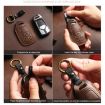 Mazda Axela Hallmo B023 Crazy Horse Cowhide Key Cover Blue - 8
