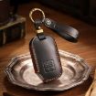 Kia Carnival Hallmo B087 Crazy Horse Cowhide Key Cover (Black) - 2