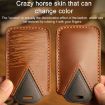 Kia Carnival Hallmo B087 Crazy Horse Cowhide Key Cover (Black) - 4