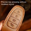 Hyundai Staria/Sonata 5-Button Car Key Cover - Brown Cowhide B123 - 7