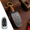 Hyundai Staria/Sonata 7-Button B124 Cowhide Key Cover (Black) - 1