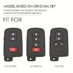Toyota North American 2+1-Button Car Key Cover, Crazy Horse Cowhide, Blue - 7
