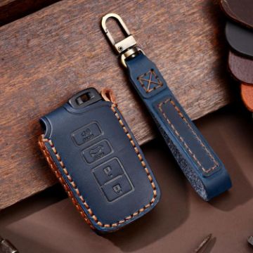 Toyota North American 3+1-Button C013 Blue Cowhide Key Cover - 1