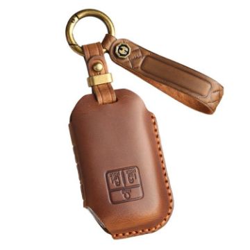 Kia Carnival SX Hallmo E171 Crazy Horse Cowhide Key Cover (Brown) - 1