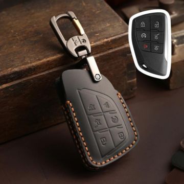 Buick Envision Plus 2023 Key Cover - Crazy Horse Cowhide, 6-Button Black - 1