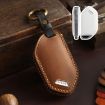 Kia K3/K5 2024 Hallmo Crazy Horse Cowhide Key Cover (6-Button Brown) - 1