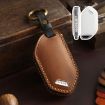 Kia K3/K5 2024 Hallmo Crazy Horse Cowhide Key Cover (9-Button Brown) - 1