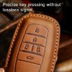 Toyota Alphard 5-Button Brown Cowhide Car Key Cover - Hallmo Crazy Horse - 4