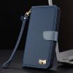 Redmi 11A/12C Dark Blue Metal Bow Leather Case with Hand Strap - 8