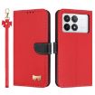 Redmi K70 Pro/Poco F6 Pro 5G Red Leather Case with Hand Strap - 1