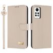 Redmi Note 12 Pro 4G Global Metal Bow Leather Case with Strap Apricot - 1
