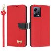 Redmi Note 12 Pro+ 5G Red Leather Phone Case with Hand Strap - 1