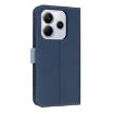 Redmi Note 14 4G Metal Bow Leather Case with Hand Strap - Dark Blue - 3
