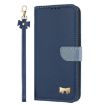 Redmi Note 14 4G Dark Blue Leather Phone Case with Hand Strap - 2