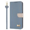 Redmi Note 14 4G Light Blue Leather Phone Case with Hand Strap - 2
